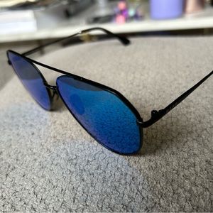 Diff Dash Blue Mirror Aviator Glasses